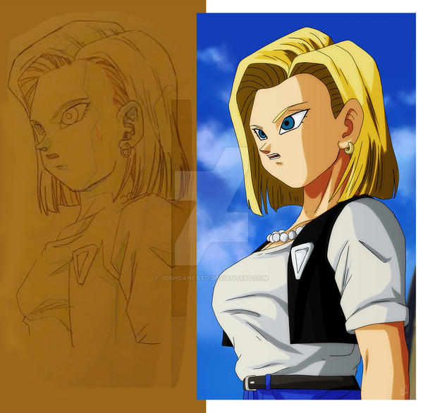 Dragon Ball Z Episode 225 Trunks and Android 18 Production Cel