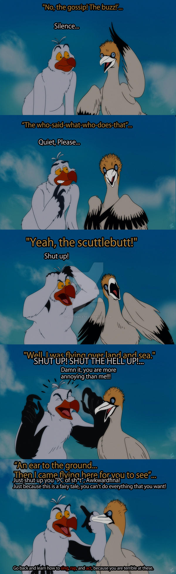 Scuttle Disney Scuttle vs Scuttle by joshdancato on DeviantArt