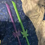 Lord garmadon an Lloyd dark and green energy blade