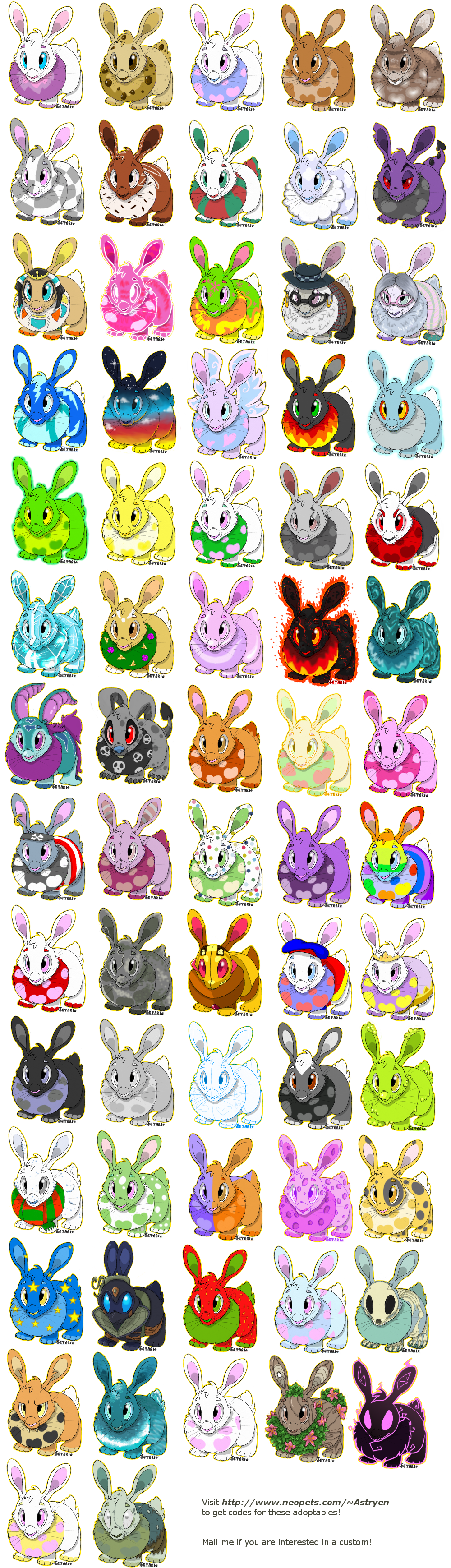 Cybunny Adoptables By Setariplush On Deviantart