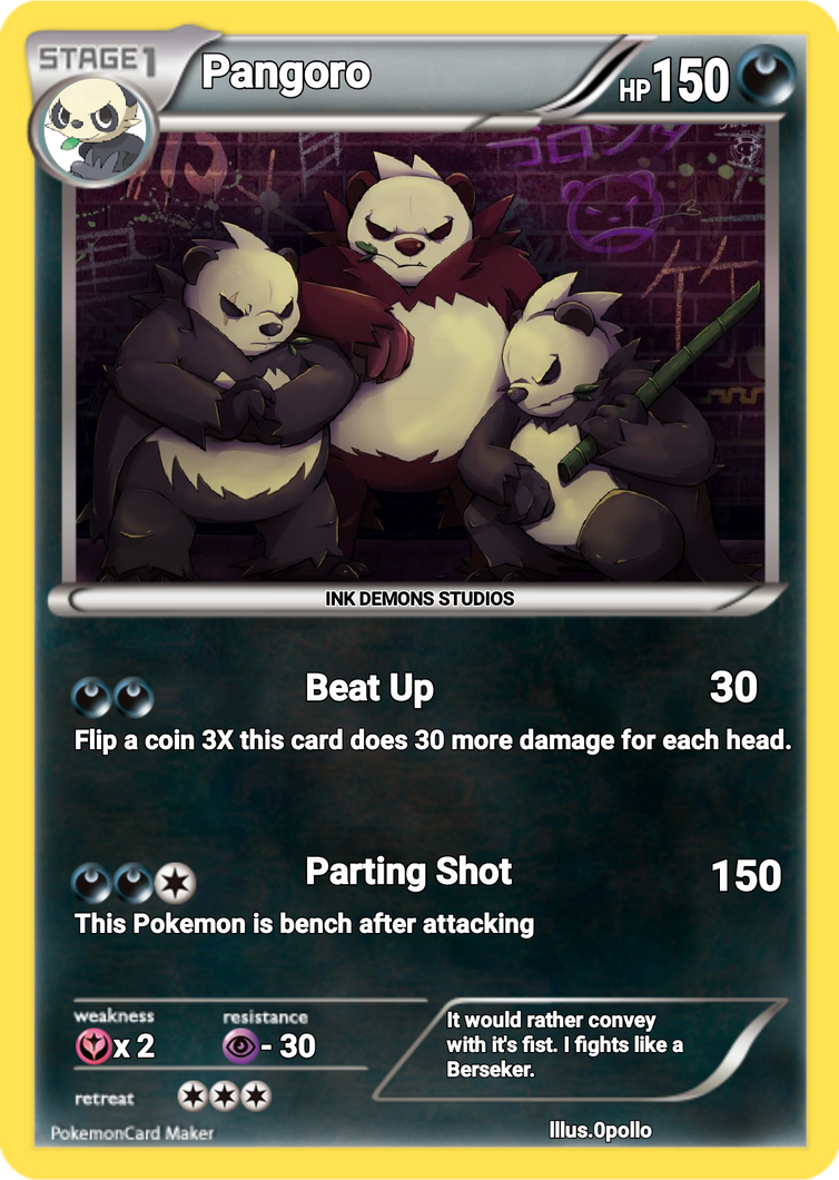 pangoro pokemon card XY50 Holo Rare Near Mint This is of the Rare rarity. Pangoro #174 Prices | Pokemon