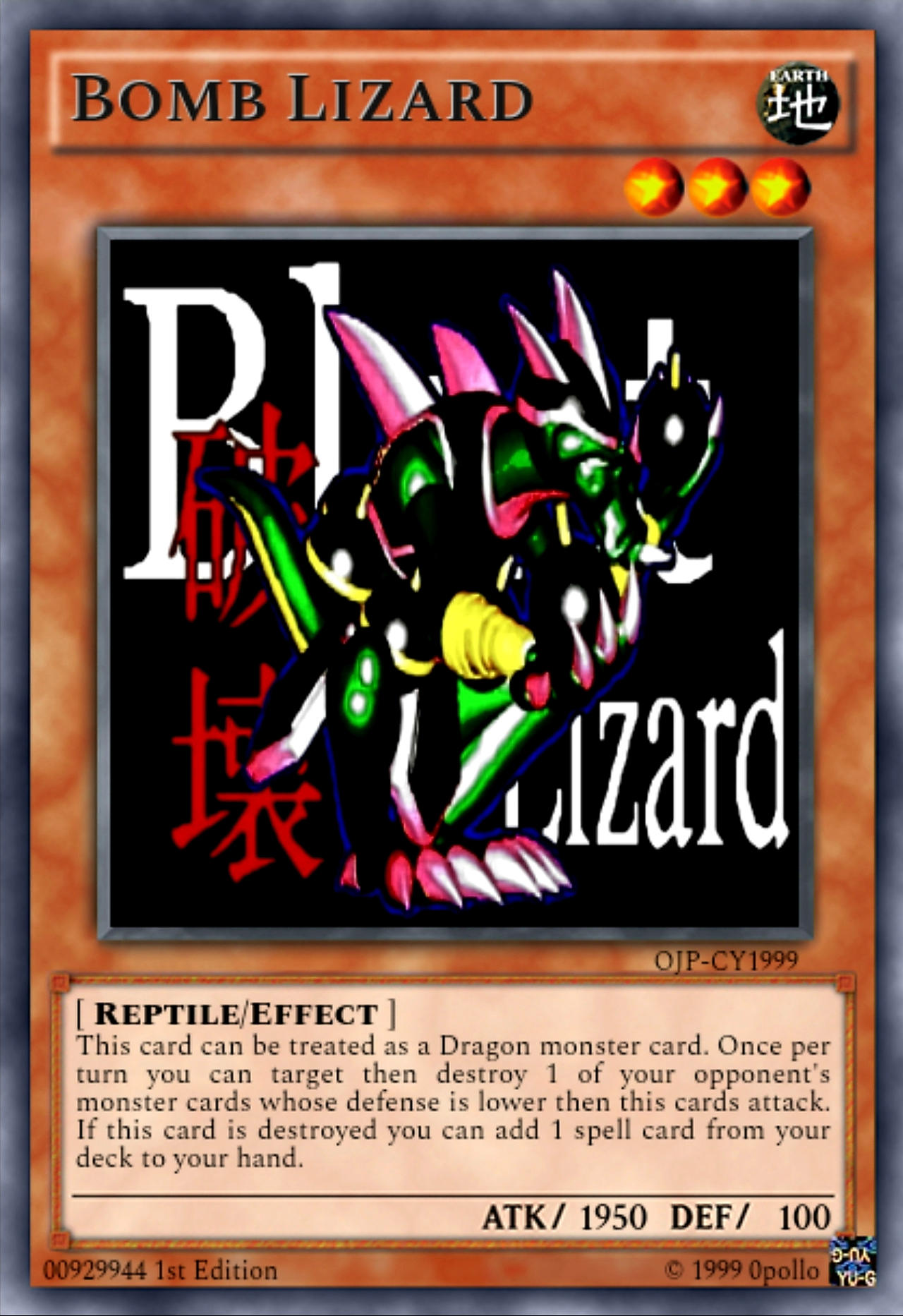 0pollo's Yugioh DDM Blast Lizard Card by 0pollo on DeviantArt