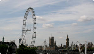 The London eye and Big Ben