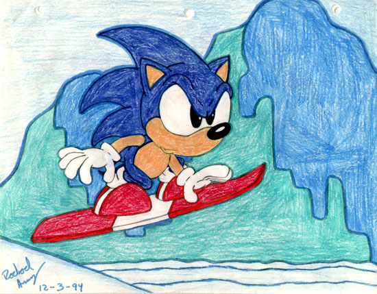 Sonic ( Ice Cap Zone ) by lKurdyl on DeviantArt