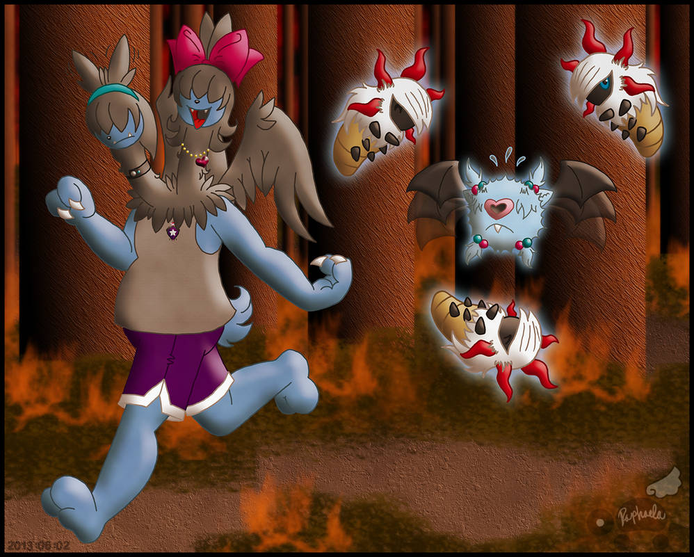 PKMNA: Fire - Why Can't I Hold All These Larvesta? by Rapha-chan