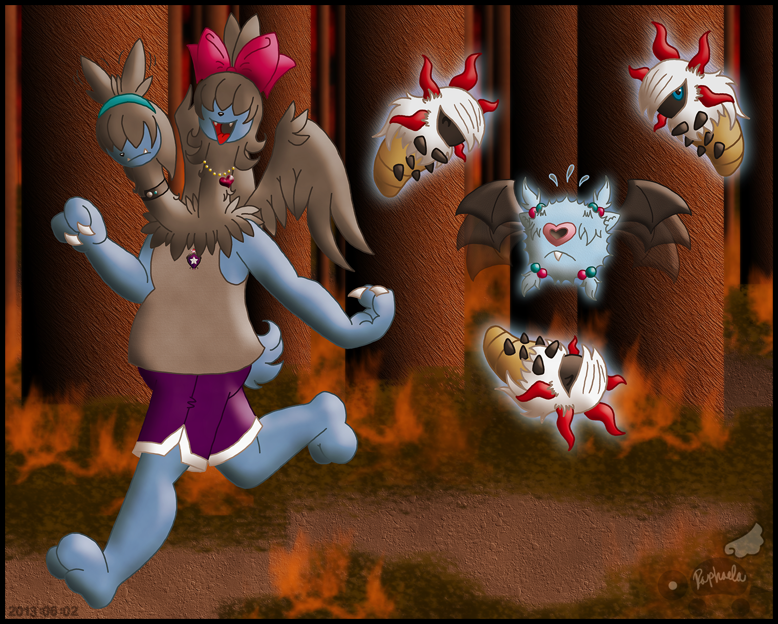 PKMNA: Fire - Why Can't I Hold All These Larvesta? by Rapha-chan