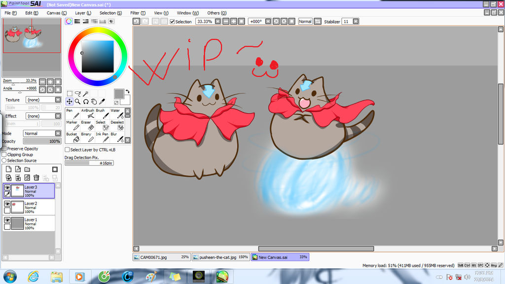 Wip Pusheen The Cat Cosplay Aang  ~