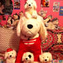 Santa Paws, Noble, Hope, jingle, and Charity Plush