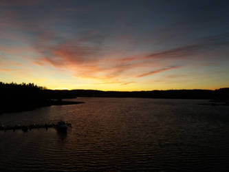 Sunset over the lake