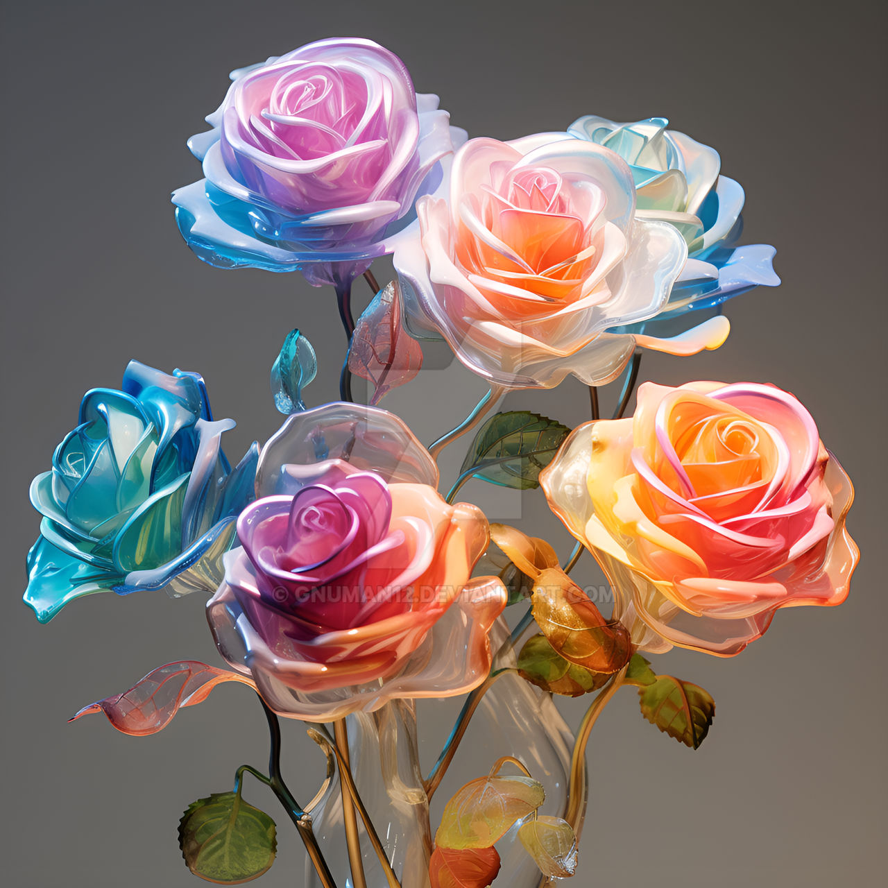 Glass Roses by gnuman12 on DeviantArt