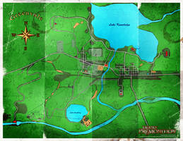 Distressed Greenvale Map