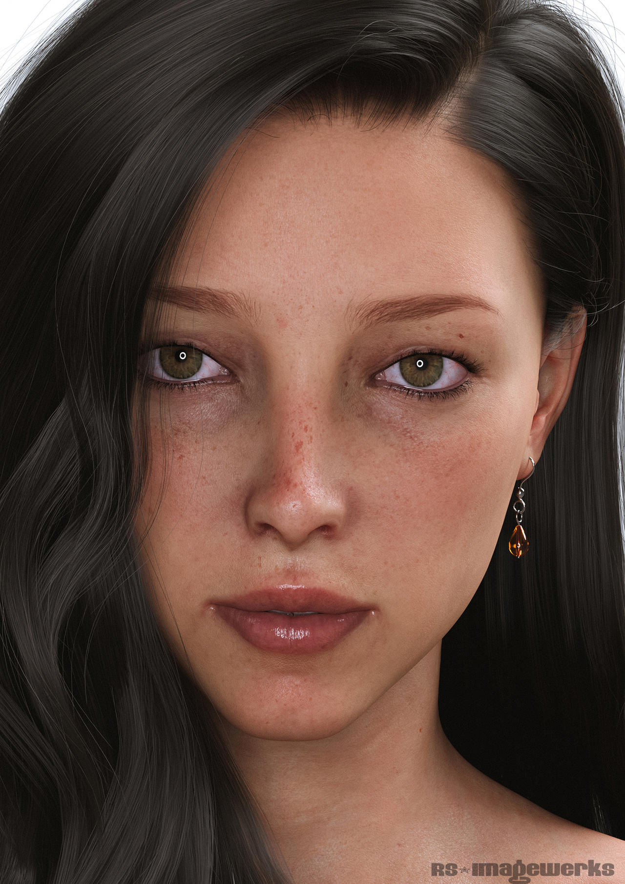 Leah portrait amber earring by RS-Imagewerks on DeviantArt