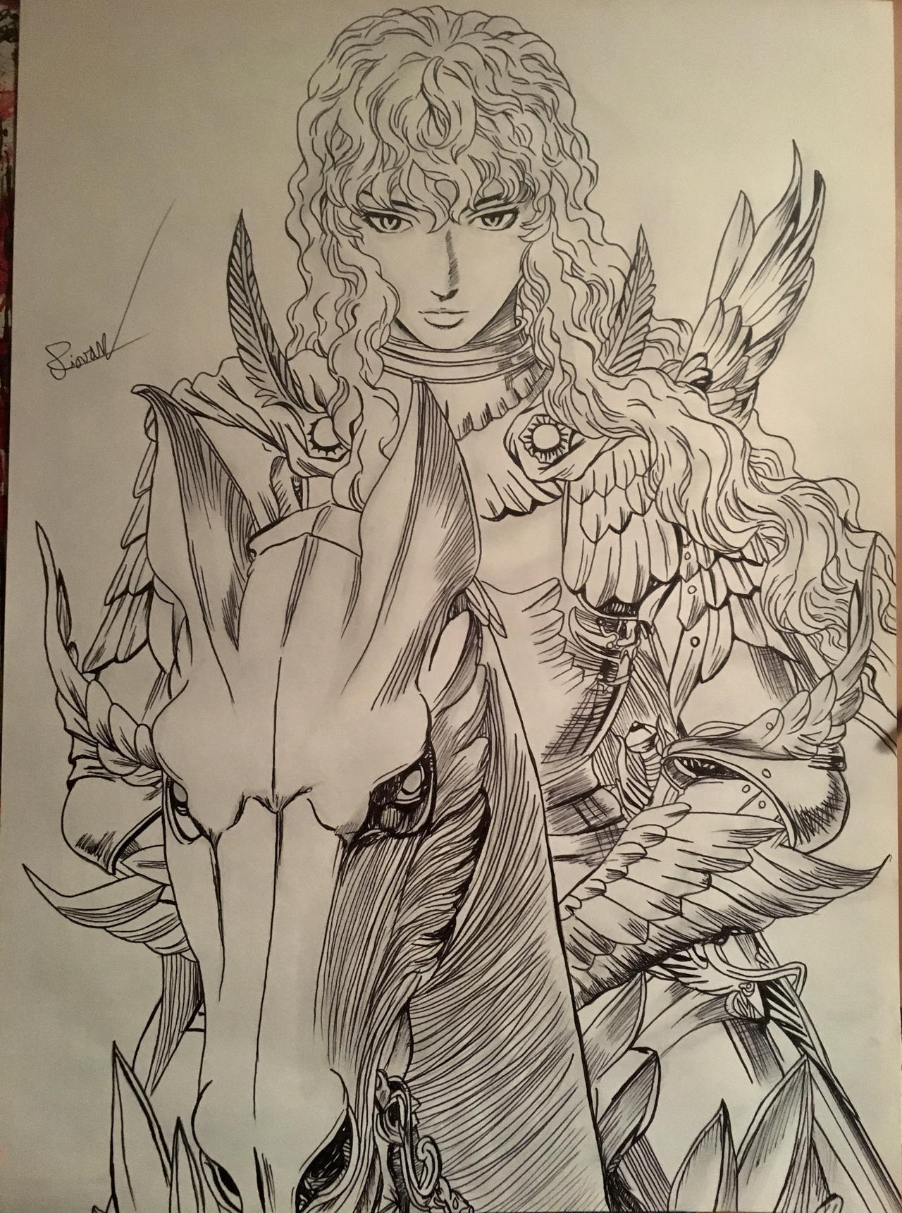 Griffith Drawing Line Griffith - Berserk by Stephane-Piovan-Draw on DeviantArt