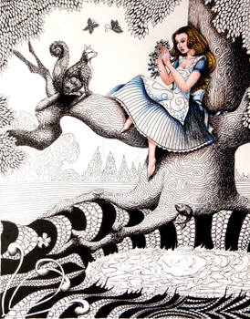 Alice in Wonderland Zentangle Drawing Ink