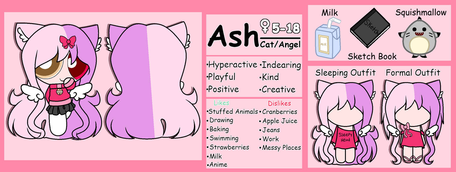 Ash Refrence Ash Reference Sheet (My Main Oc!) by DeviantLlamas123 on DeviantArt