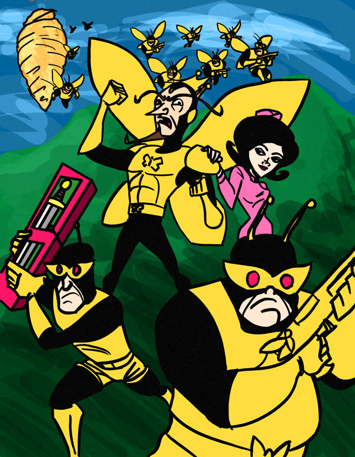 Hugbees The mighty monarch and minions by hugbees on DeviantArt