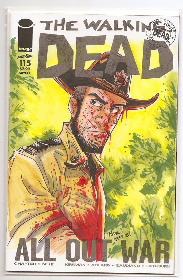 Rick Grimes Walking Dead sketch cover