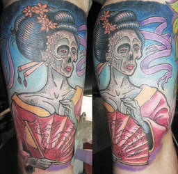 One of my tattoos{ zombie geisha}