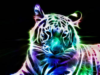 Fractal White Tiger