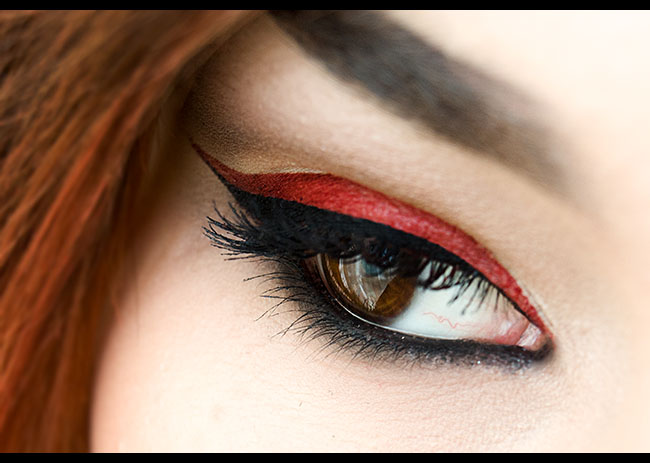 Red eyeliner