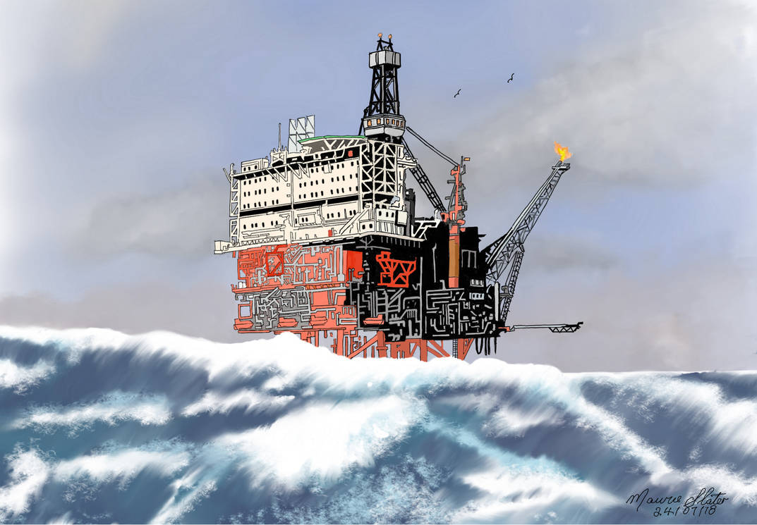 The Rig Oil Rig in the North Sea Scotland by oviagras on DeviantArt