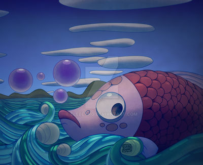 Betta fish lost in the lake