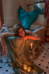 Mermaid Aiyana In the Tub by pendragon93