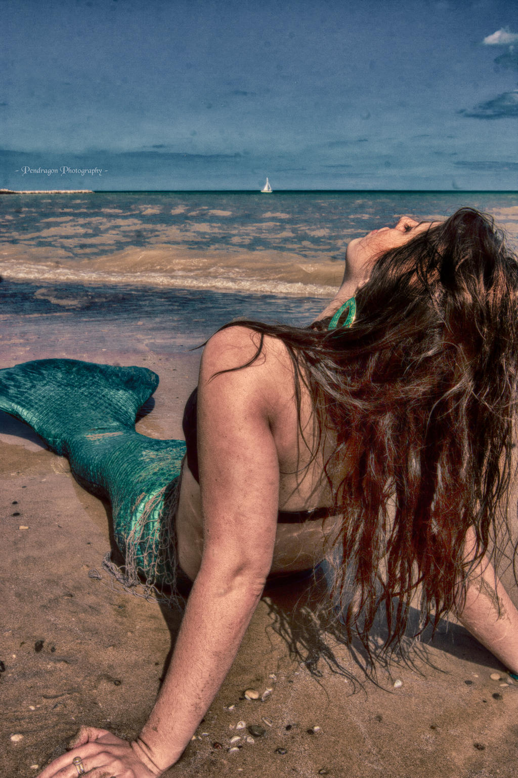 Mermaid Aiyana on the Beach by pendragon93