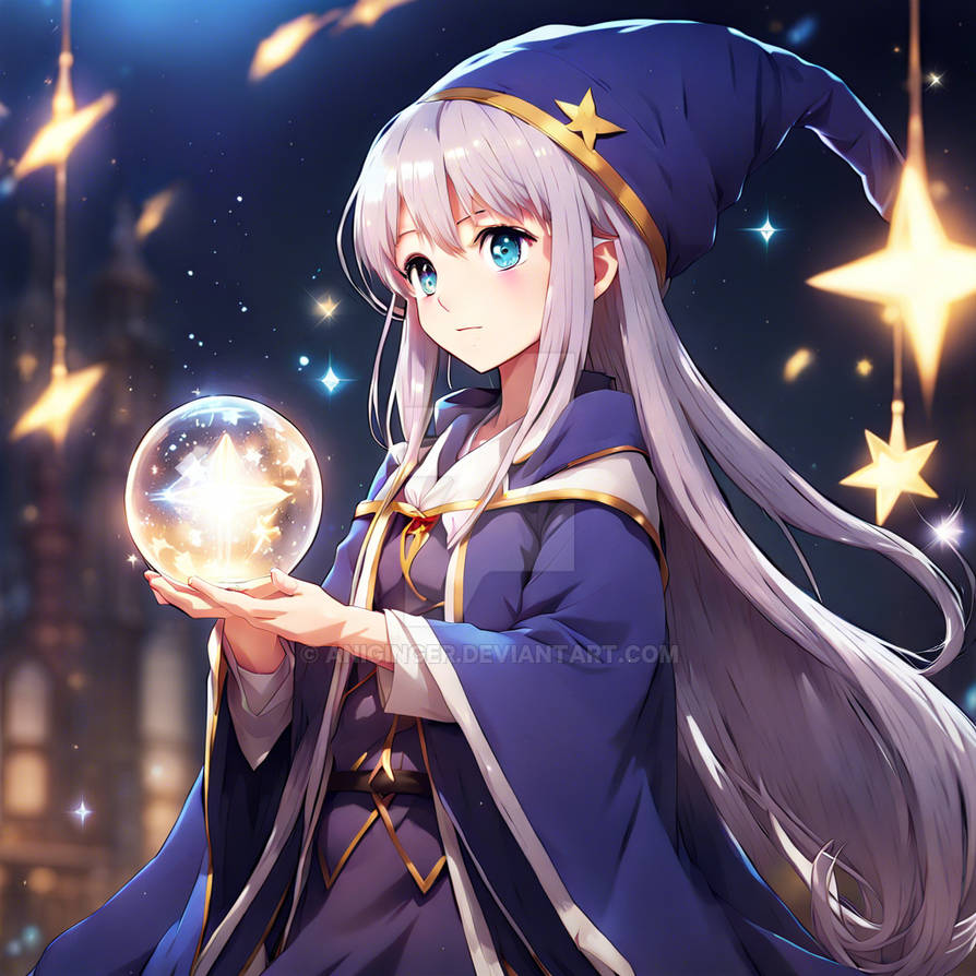 Beautiful Anime Wizard Girl
