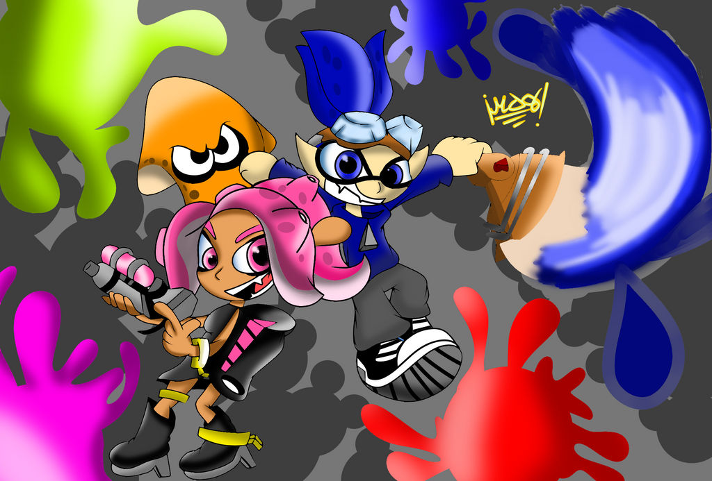 Splatoon - Inklings by ManiacDrawGus on DeviantArt