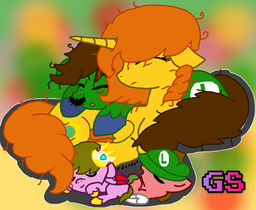 Luigi Daisy Mlp Baby Sitting The Bros