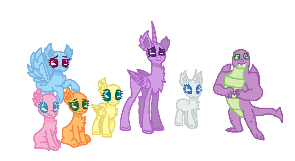 Mlp Base: Mane 6 by GamingStarLuigiSin on DeviantArt