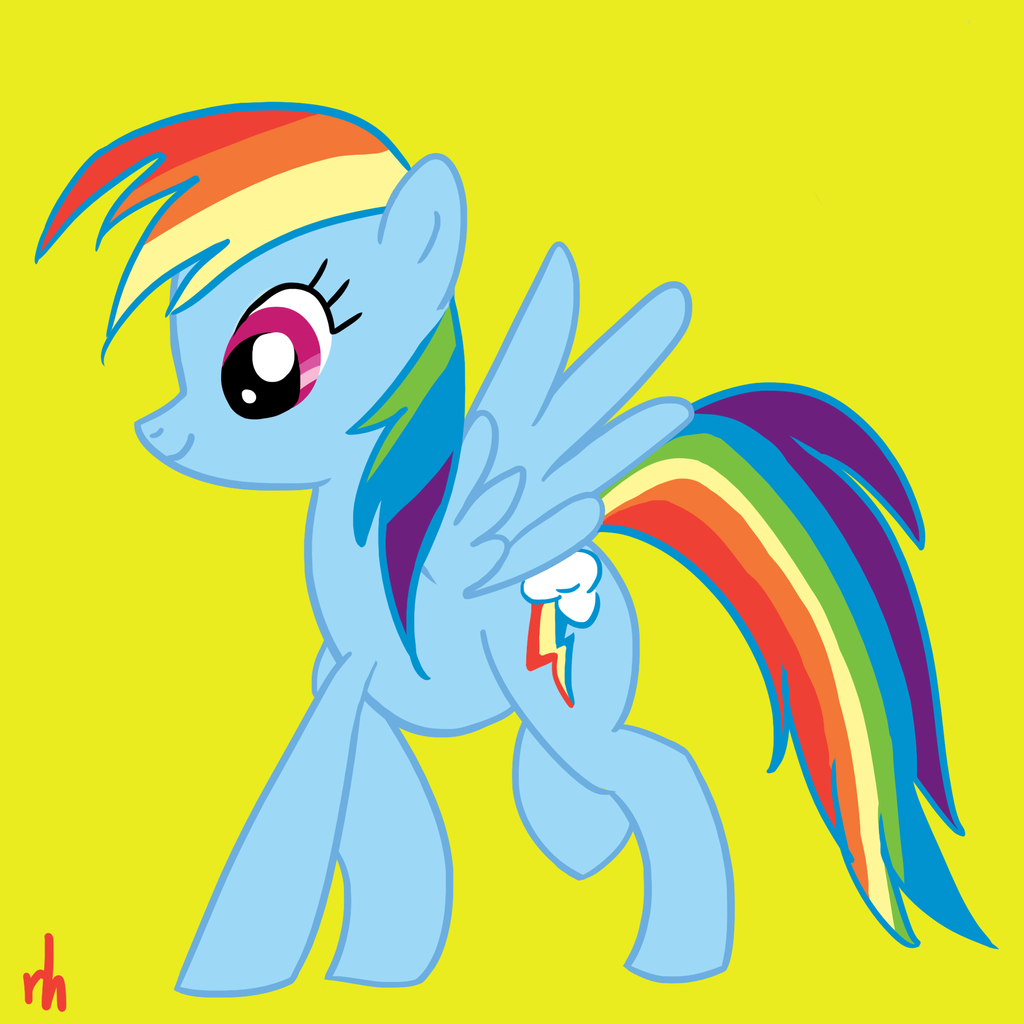 Рейнбоу Дэш карандашом