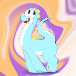 Everybody hug the dinosaur!