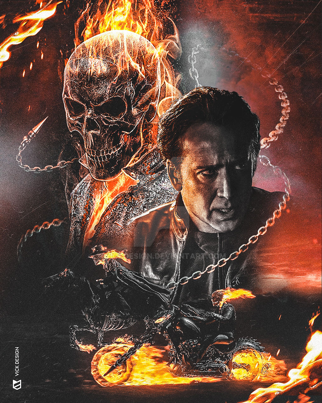 Ghost Rider 2007 Fanart by Vick Design by VickDesign on DeviantArt