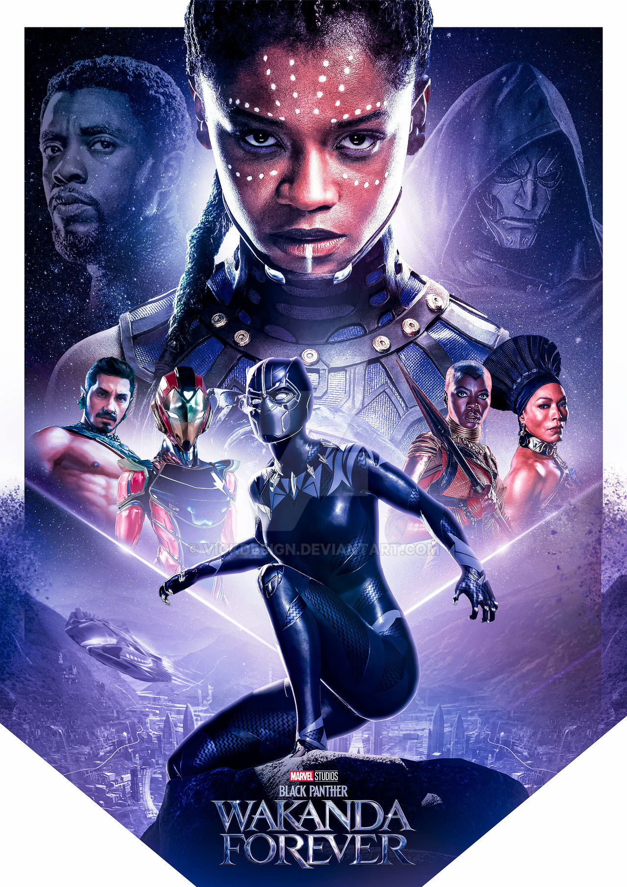 Black Panther Wakanda Forever: Black Panther Watercolor Poster