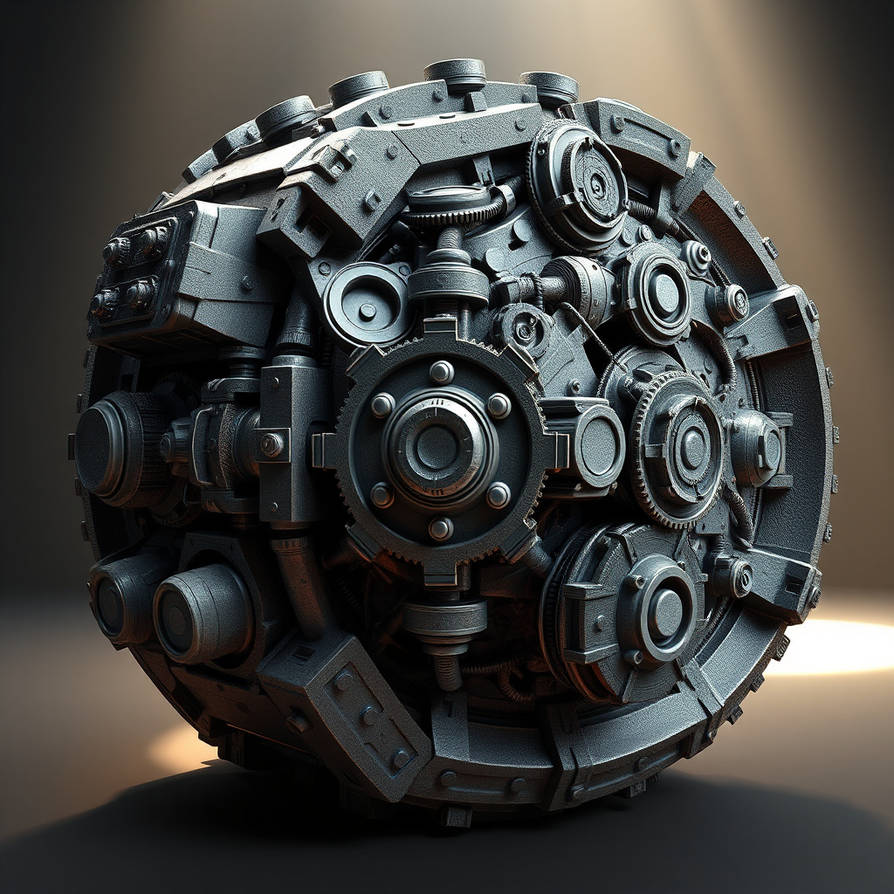 Heavy mechanical and industrial geometric patterns