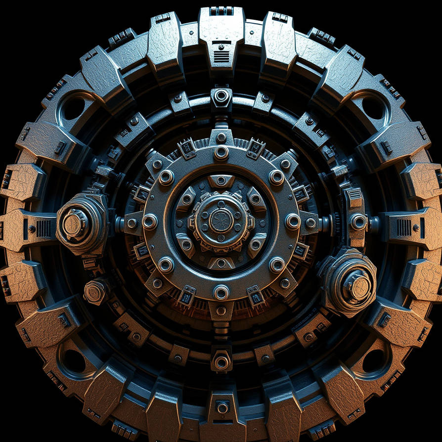 Heavy mechanical and industrial geometric patterns