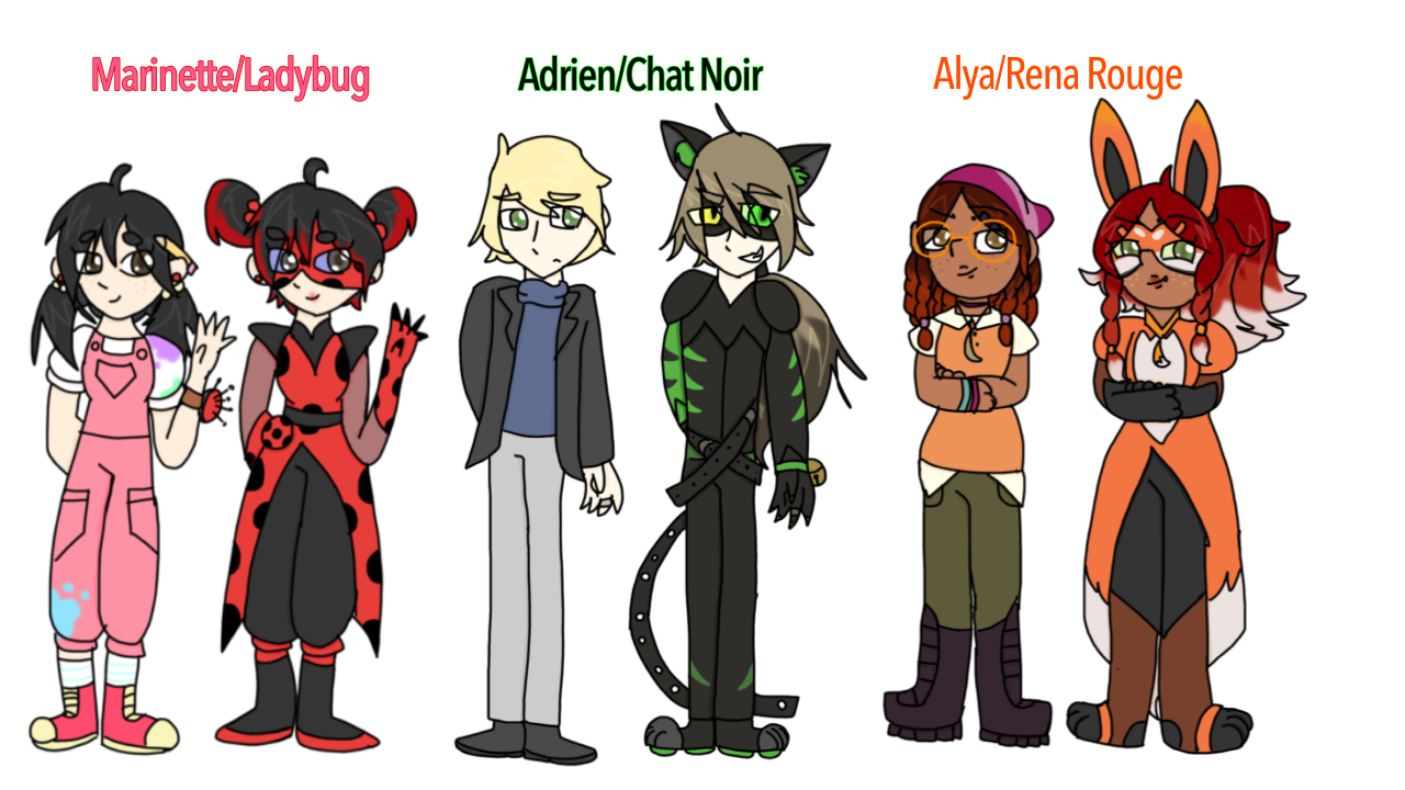 Miraculous Ladybug Redesigns (Pt:1) by CKittyCosmos on DeviantArt