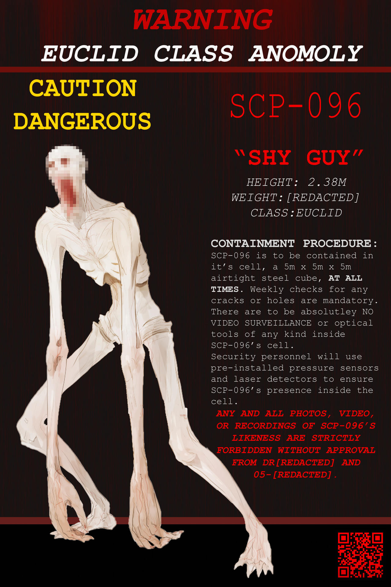 SCP-096's height compared to mine. I'm 5'5 (165 cm.) Terrifyingly cool. : r/ SCP
