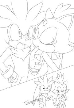 Lineart: Silver and Blaze Random Kiss