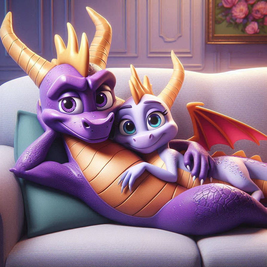 Mee Rauna Spyro y Merona descansando by diegoarielcabral on DeviantArt