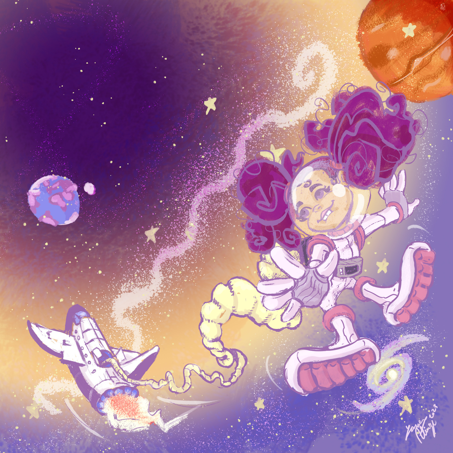 Safiya in space