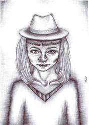 The girl with hat