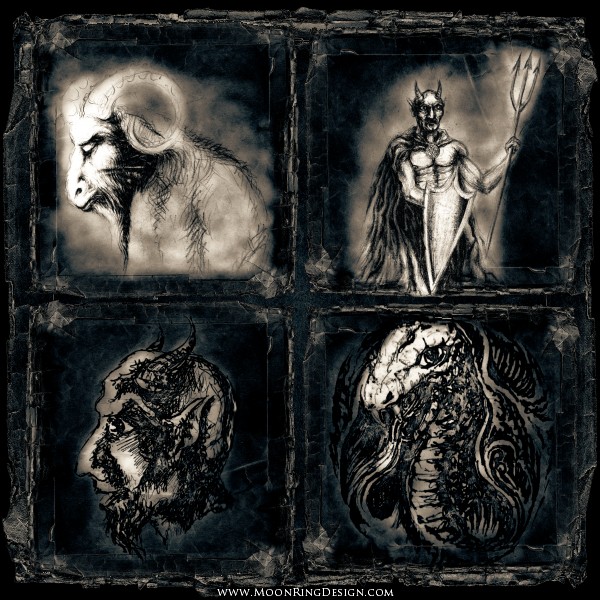 4-images-hand-drawn-satanic-album-artwork-metal-gr by MOONRINGDESIGN on ...