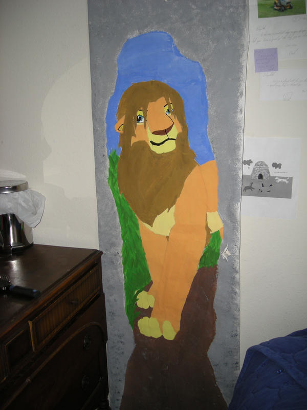 painting of random lion