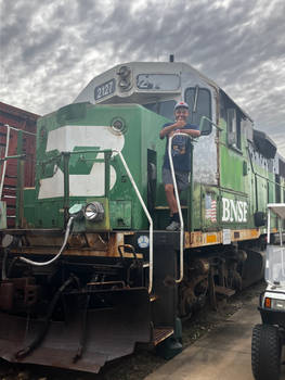 Me on a BN GP 38 locomotive