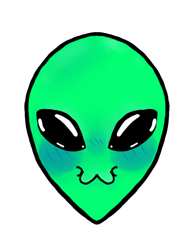 alien head sticker by The-unknow-6470 on DeviantArt