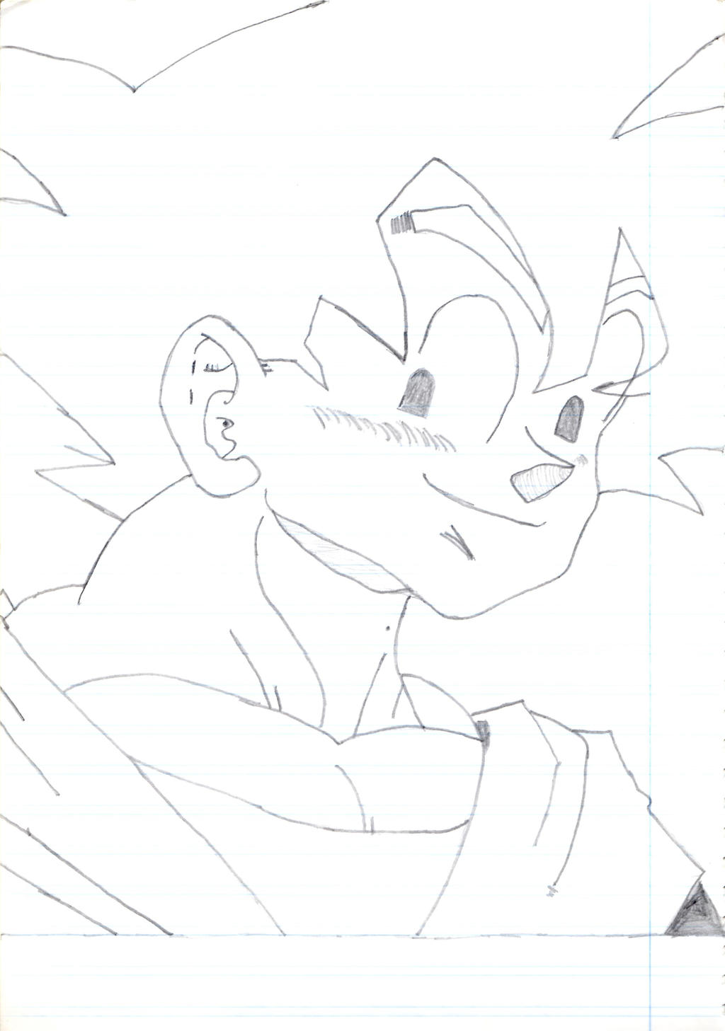 Son Goku sketch portrait 1996
