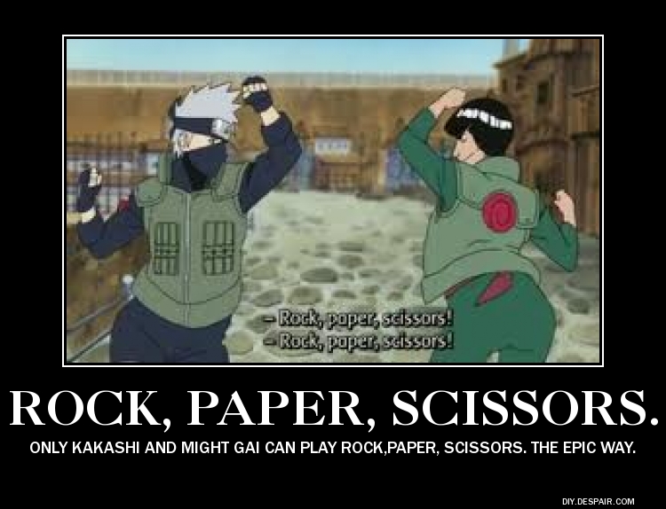 Rock, Paper, Scissors.